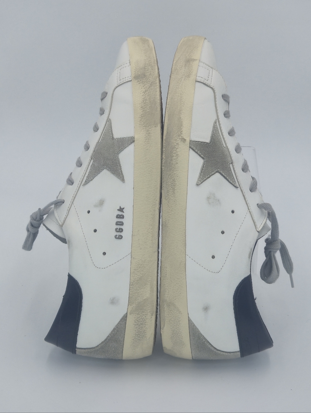 Golden Goose Super-Star White, Gray, Blk Low-Top Sneakers Men's Size EU 47 US 14 - Picture 7 of 16